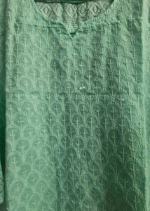 Embroidered Mint Green Kurta