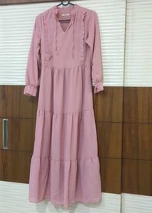 Beautiful Pink Long Maxi Frock