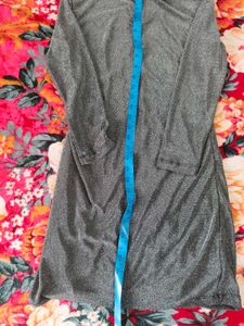 Worn one Time Stylish Shimmery Grey Bodycon Dress