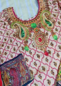 Kurta Set with Detailed Print two dupatta