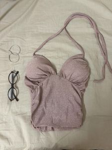 Pink shiny top