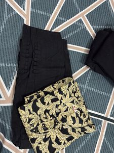 Black &amp; Gold kurta pant set
