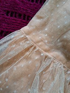 Girl's Cream Colour Net Frock
