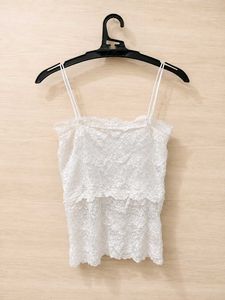 Sexy Lace White Cami - Padded