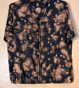 Unique Tie-Dye Button-Up Top