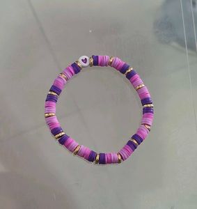 Purple Pink Heart Bracelet