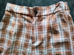 Checkered Wide Leg Pants