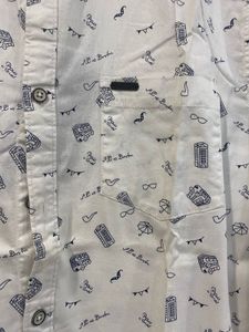 Men's White Graphic Print Shirt