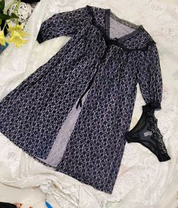 Lace Lined robe with beautiful brief 👍