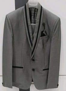 Men's Grey Three Piece Formal Suit