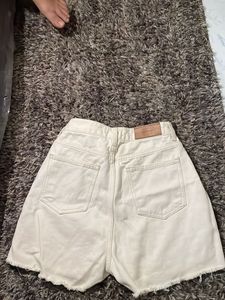 White Denim Cutoff Shorts