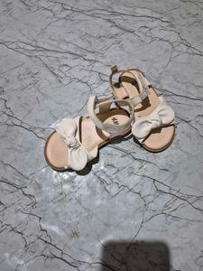 Cute White Bow Sandals
