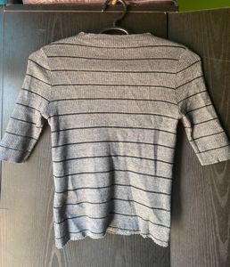 Striped Ribbed Knit Top