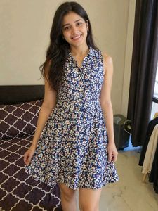 Tommy Hilfiger Blue Floral Mini Dress