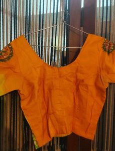 Orange Embroidered lehenga
