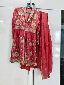 handwork heavy palazzo suit