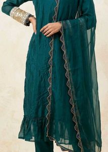 Elegant Teal Kurta Set with Dupatta