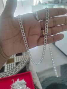 Silver Chain CZ for men's nd women's (16 gram)