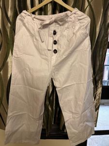 Stylish White Striped Pants