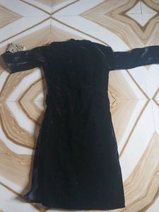 Elegant Black Velvet Kurta