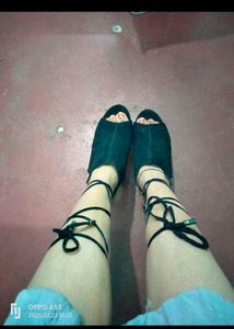 Comfortable velvet stilleto heels