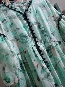 🎀DREAMY MINT FLORAL LONG FROCK 🌸✨