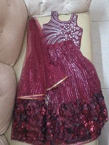 Stunning Sequin Lehenga Choli with Dupatta