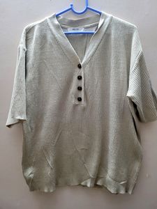 Button Pullover Sweater