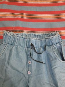 Light Wash Denim Culottes