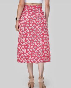 Floral Print Midi Skirt