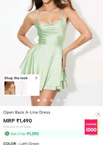 Open Back A-Line dress