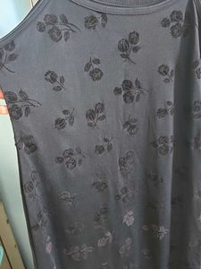Black floral slip dress