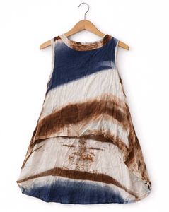 Stylish Tie-Dye Sleeveless Tunic Top