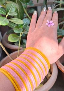 Pink &amp; Yellow Bangles