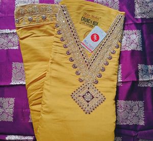 Heavy Embroidery Work unstitched Suit