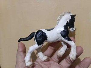 Black and White Toy Horse Figurine