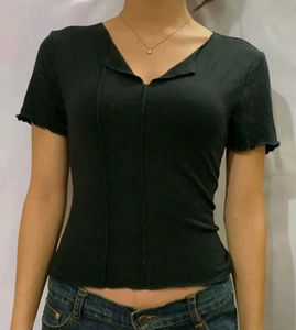 Black lose fitted top