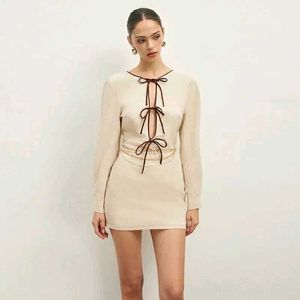 Chic Lace-Up Mini Dress
