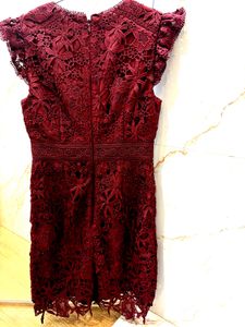 Burgundy Lace Dress
