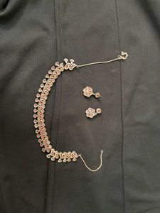 Stunning Diamond Necklace &amp; Earring Set