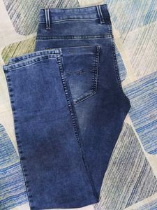 Men's Blue Washed Denim Jeans