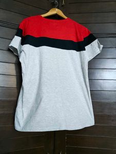Cedarwood State Men Grey Red Regular Fit Tshirt