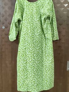 Vibrant Green Printed Kurta