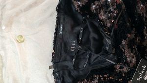 Sparkling Black Sequin Strapless Dress