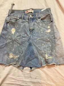 Levi's Distressed Denim Skirt