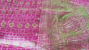 Beautiful Green &amp; Pink Saree