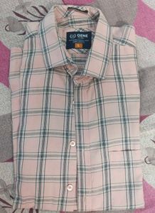 Men's Pink Checkered Casual Shirt