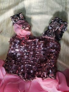 Sparkling Pink Ruffle Dress💃 n girls shoes in com