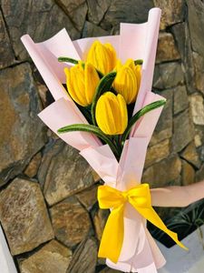 Yellow Knitted Tulips Bouquet