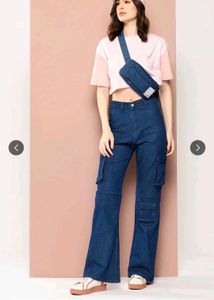 Urgent Sale! Trendy High Waist Blue Jeans for Wome
